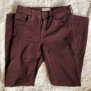 Madewell High Riser Skinny in Burgundy